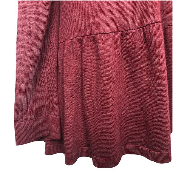 Halogen Burgundy Tiered Sweater - Size Medium - Picture 6 of 9